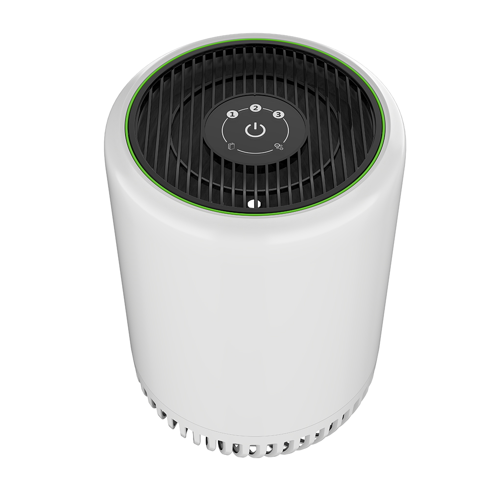 Berøringspanel negativ ion Tre-trins vindhastighedsjustering Atmosfære Lamp UV Lamp Intelligent Air Purifier BKJ-15L