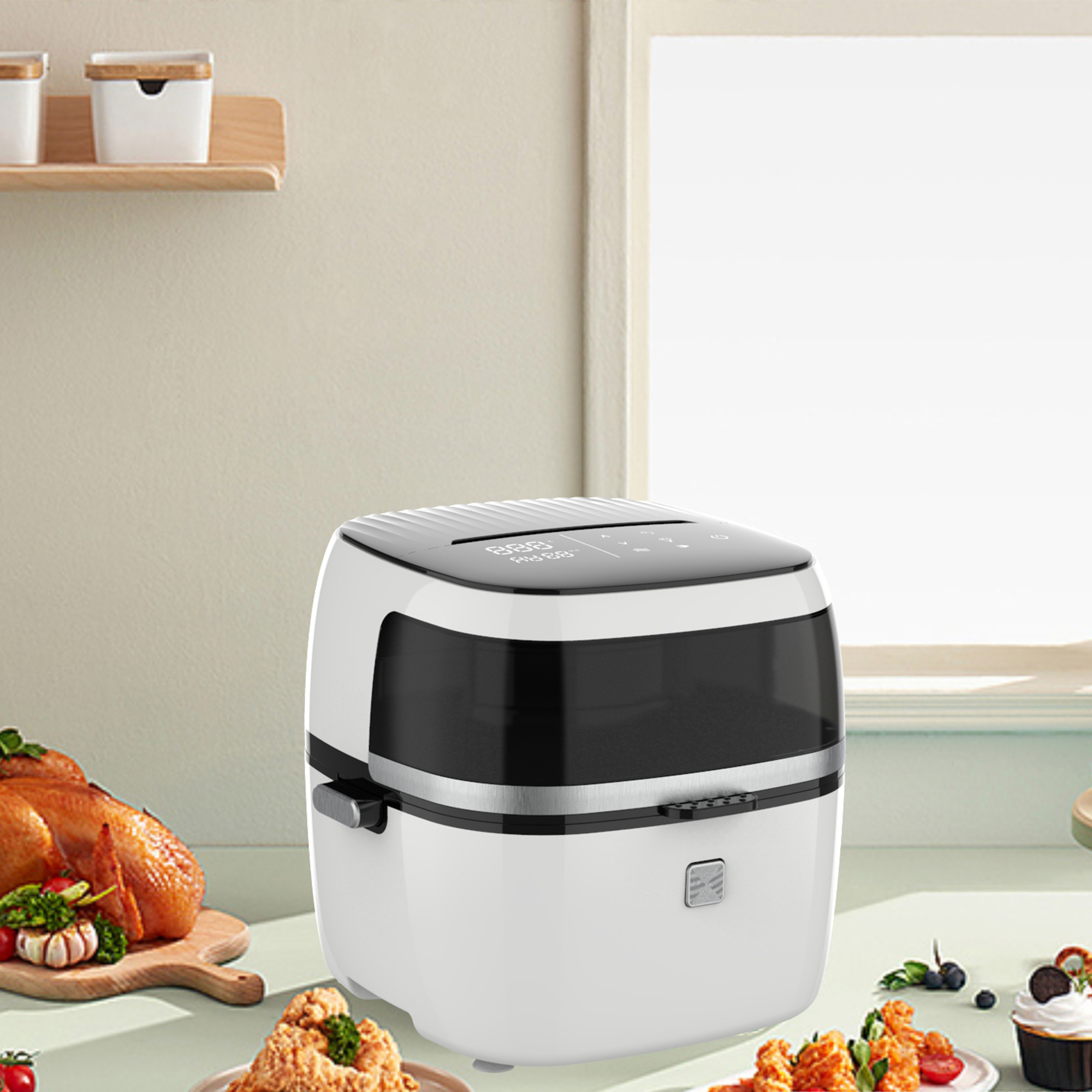 2022 Top Touch Panel Justerbar temperatur Electric Air Fryer Cooking Machine Yyzg-650A